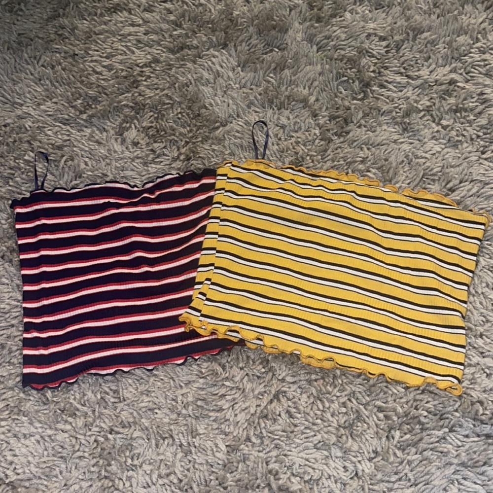 2 stripe tube tops